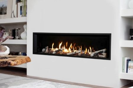 valor L3 linear gas fireplace birch