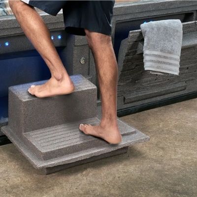 strong spas premium series step and towel holder